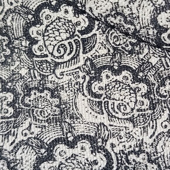 Vans Women SZ 8.5 Atwood Canvas Paisley Low Top Sneakers Lace-Up Black White - Picture 9 of 10